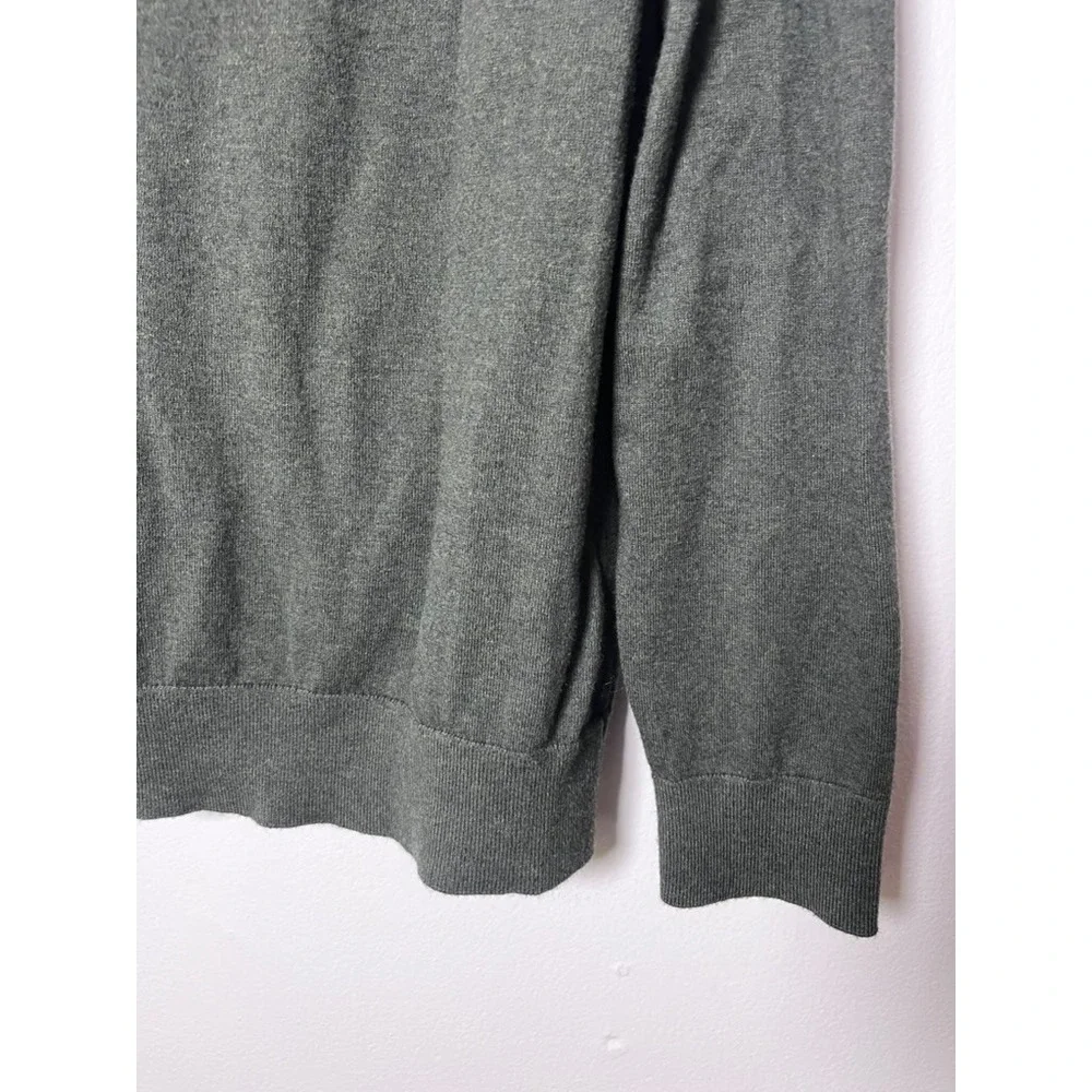Banana Republic Men's 1/4 Zip Sweater Cotton Cashmere in Green size large